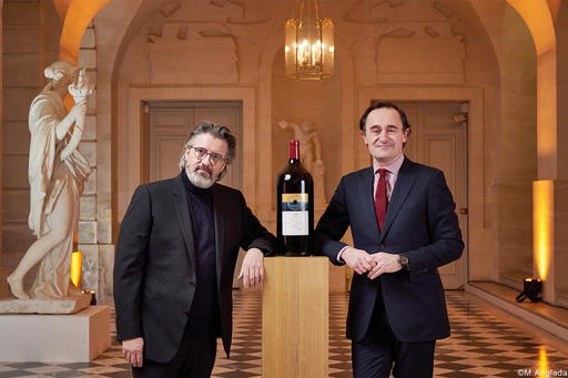 Olafur Eliasson and Julien de Beaumarchais de Rothschild with the Château Mouton Rothschild 2019
