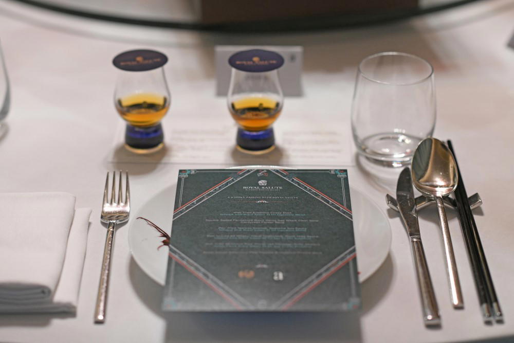 The Royal Salute x Madame Fan menu