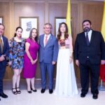 Álvaro Sánchez, Claudia Sánchez, Paula Sánchezk, H.E. Manuel Solano, and Young Sil Seo