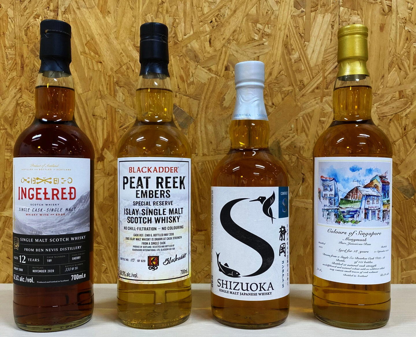 The whisky selection for the pairing session (Credit: Indie Singapore)