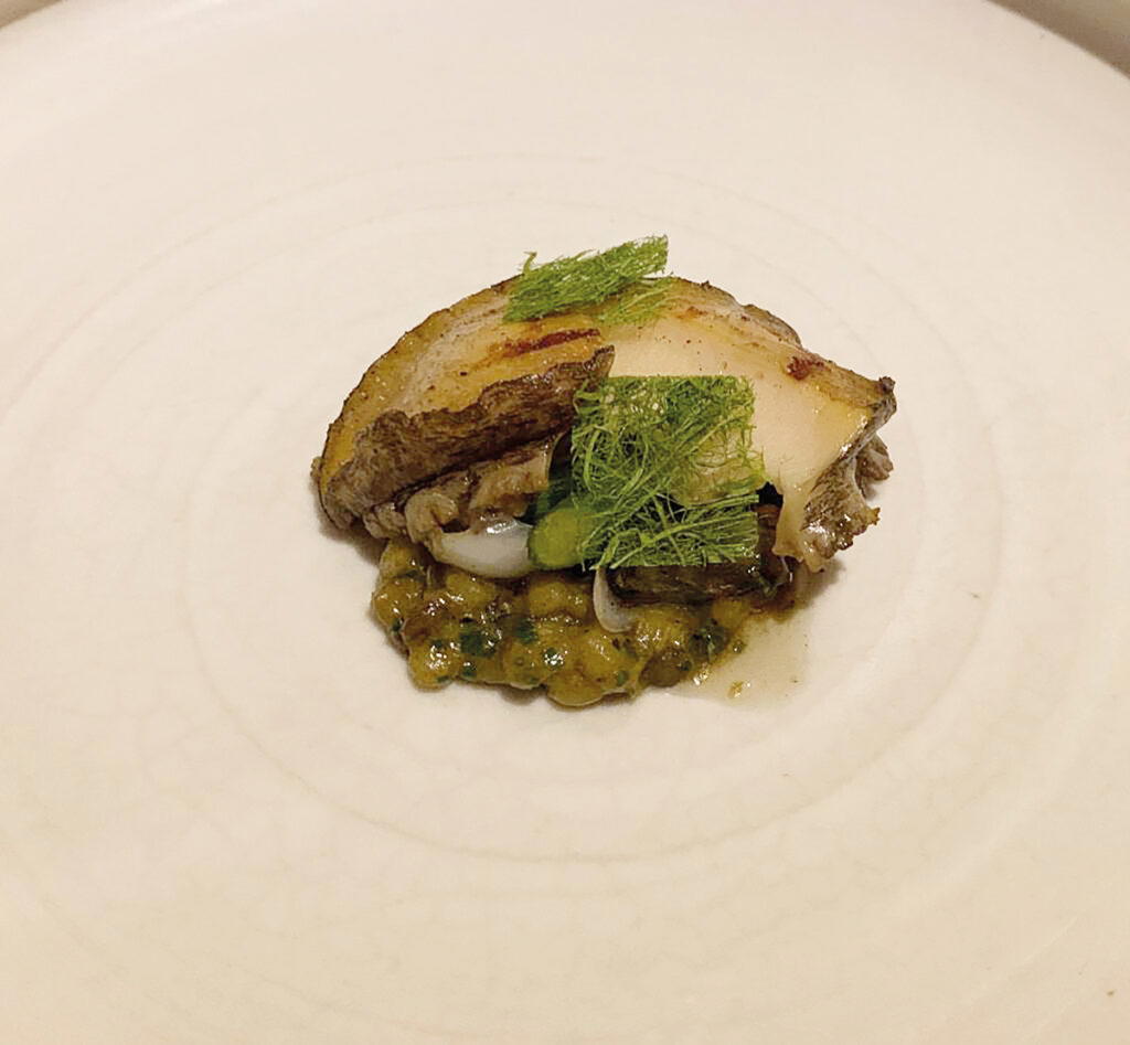 Jeju Island’s Abalone, Multigrain Risotto, Gamtae