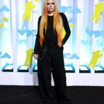 Avril Lavigne wearing Versace
