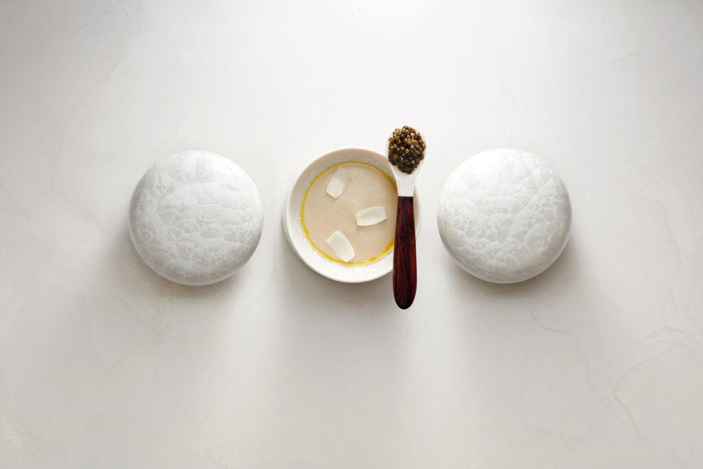 Jerusalem Artichoke and Lily Bulbs with Olive Oil from BORN