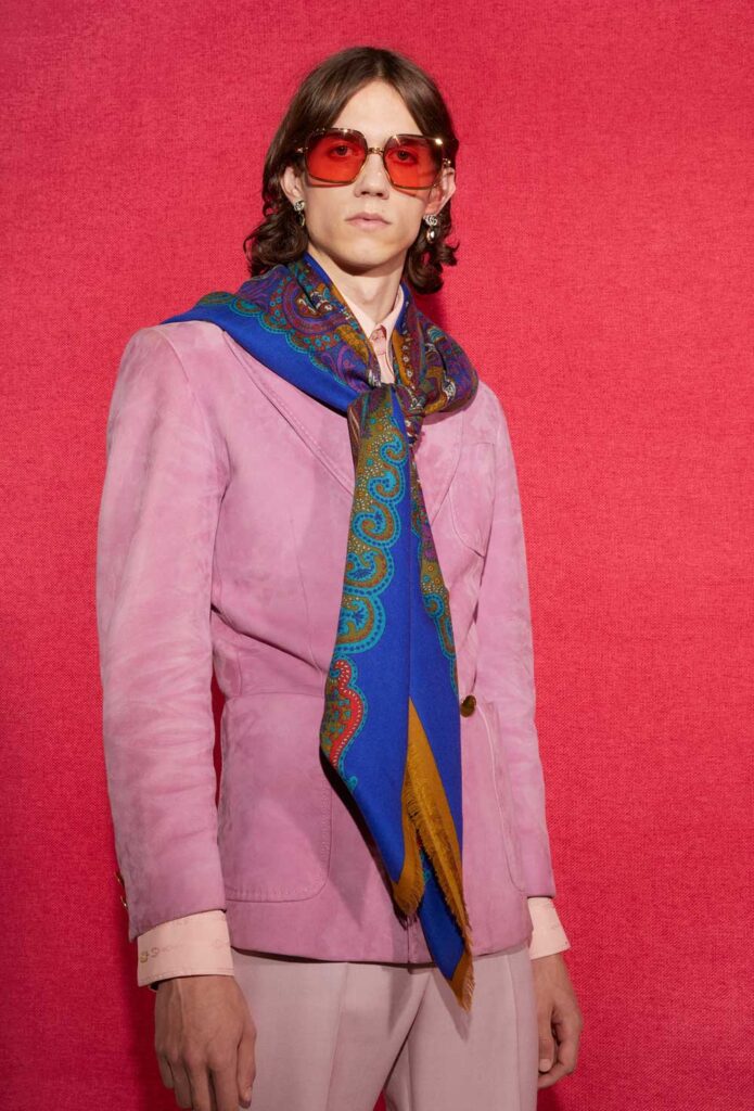 A vintage Gucci scarf made available on Gucci's Vault platform