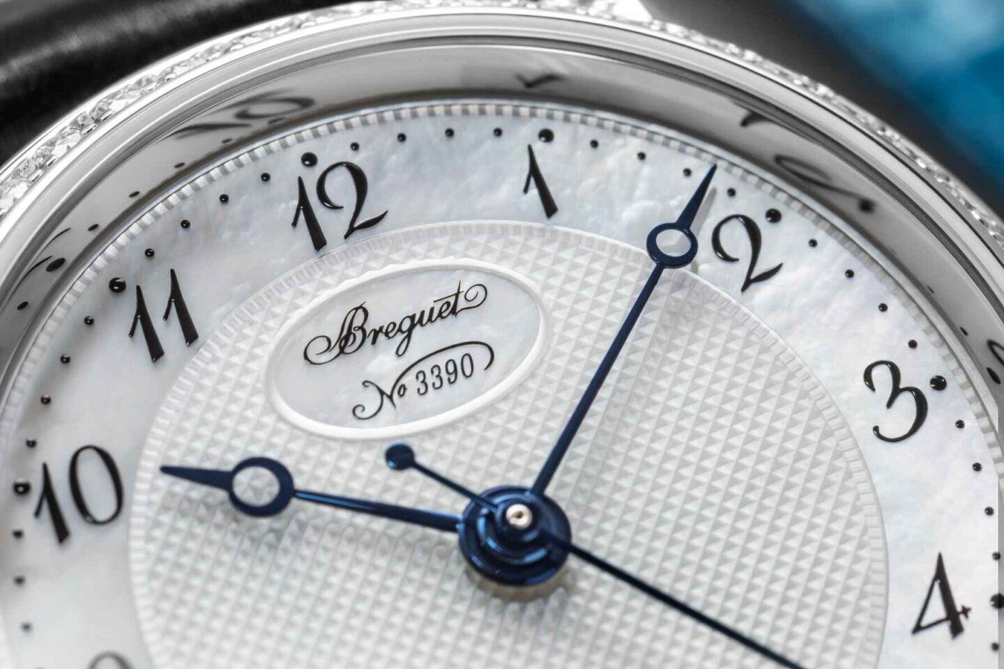 The Classique Dame 8068 features Arabic numerals, Breguet’s trademark font (Credit: Breguet)