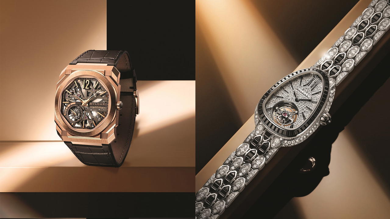 Octo Finissimo Skeleton 8 Days and Serpenti Seduttori Tourbillon (Credit: Bulgari)