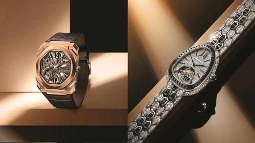 Octo Finissimo Skeleton 8 Days and Serpenti Seduttori Tourbillon (Credit: Bulgari)
