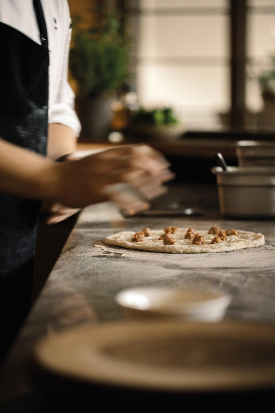 Freshly made pizzas at Fiamma