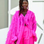 Alice Diop wearing Valentino