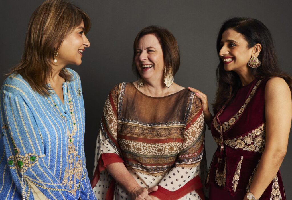 Bina Rampuria, Kay Iswaran and Samia Khan laughing
