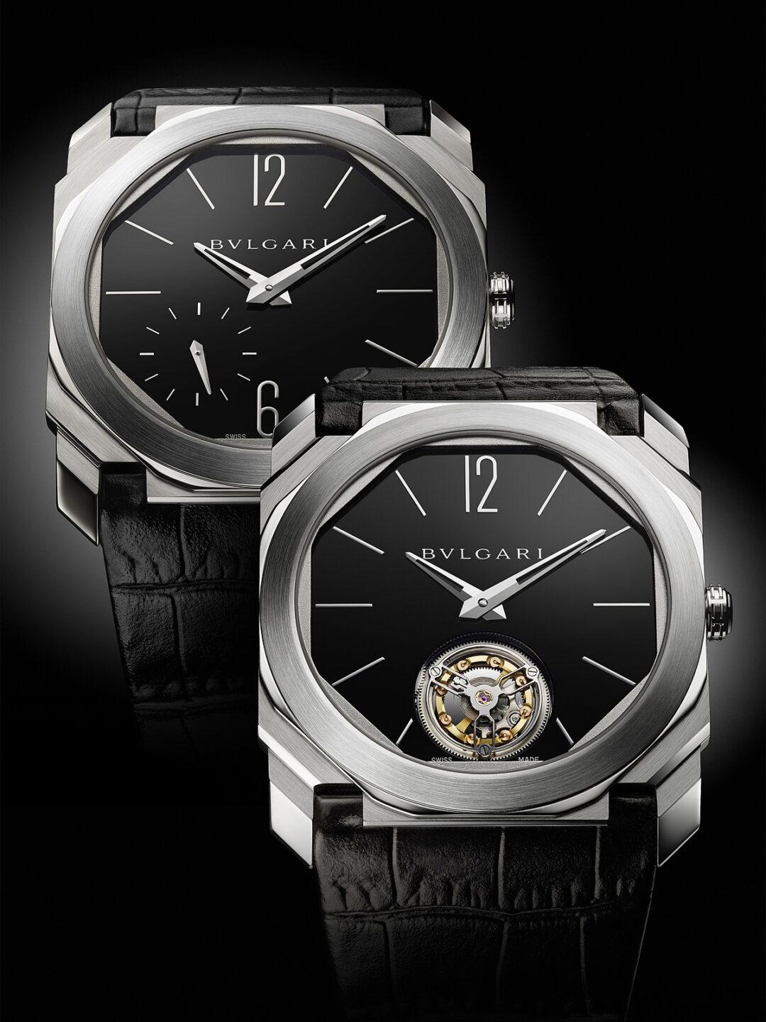 Octo Finissimo Petite Seconde (left) and Octo Finissimo Tourbillon Manual (Credit: Bulgari)