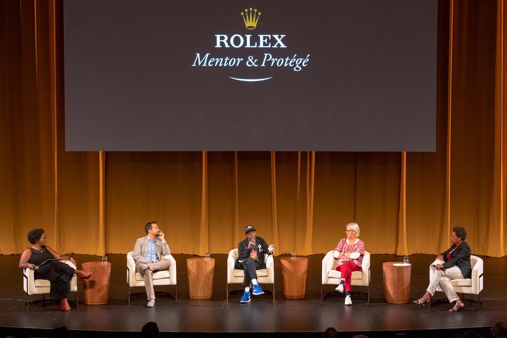 The mentors on stage for Rolex Arts Weekend