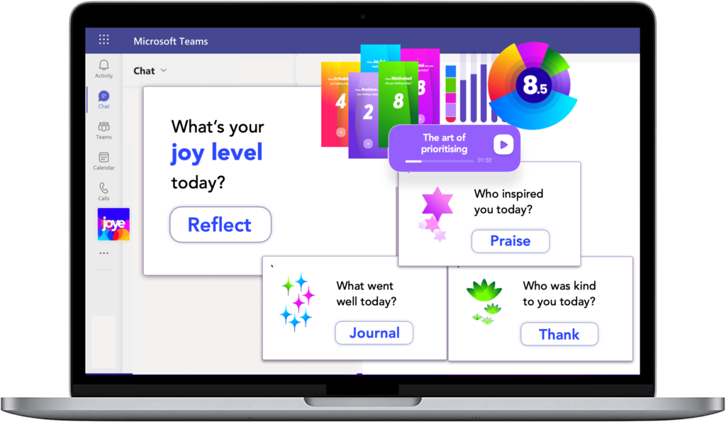 Joye is integrated with Microsoft Teams. 