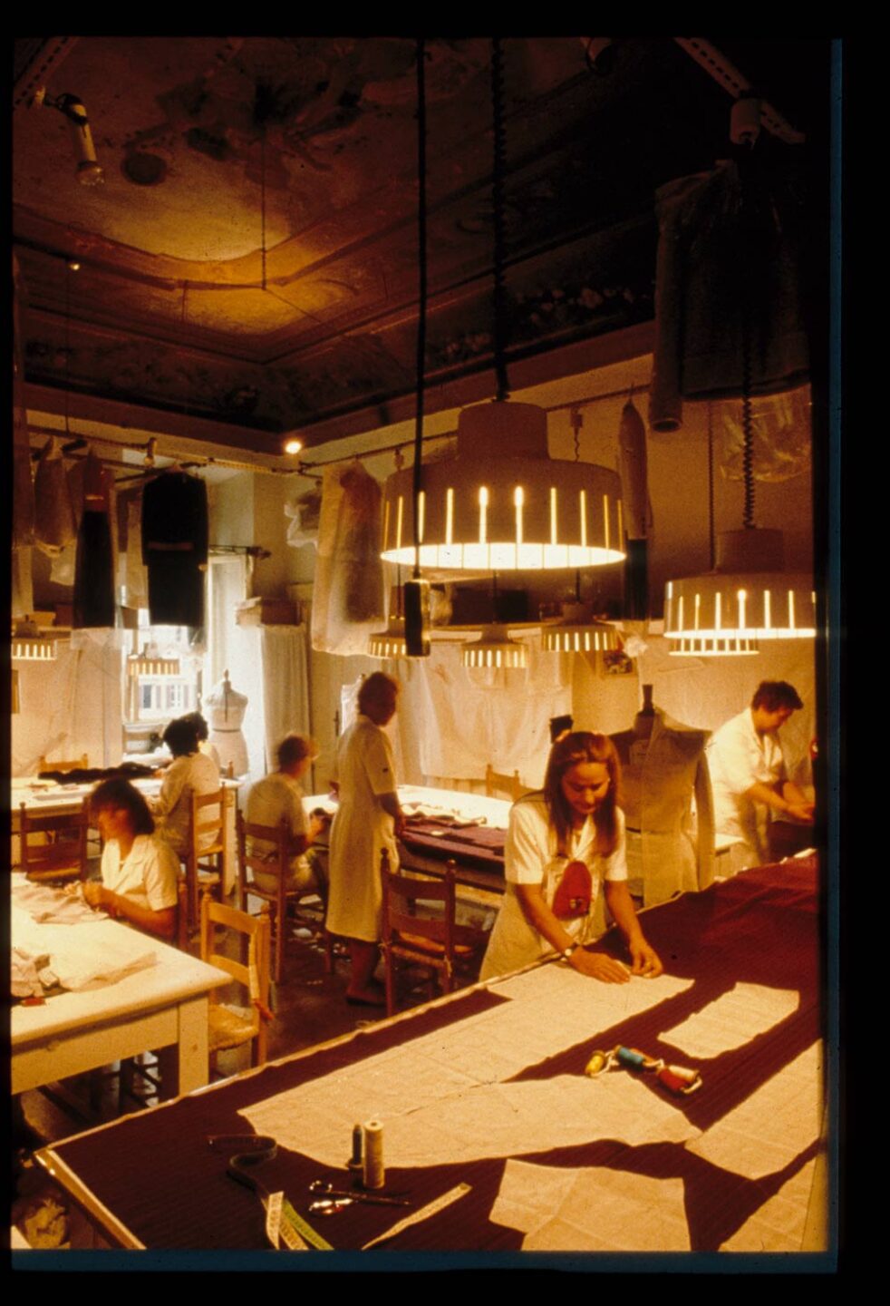 The sartorial workroom in Palazzo Mignanelli, Rome (Credit: Valentino)
