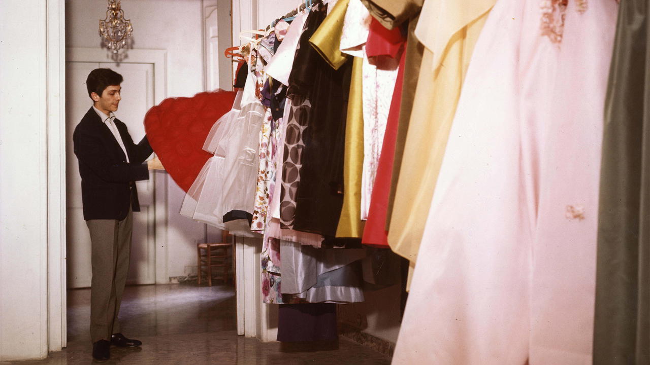 Valentino Garavani in his atelier in Rome, 1959 (Credit: Valentino)