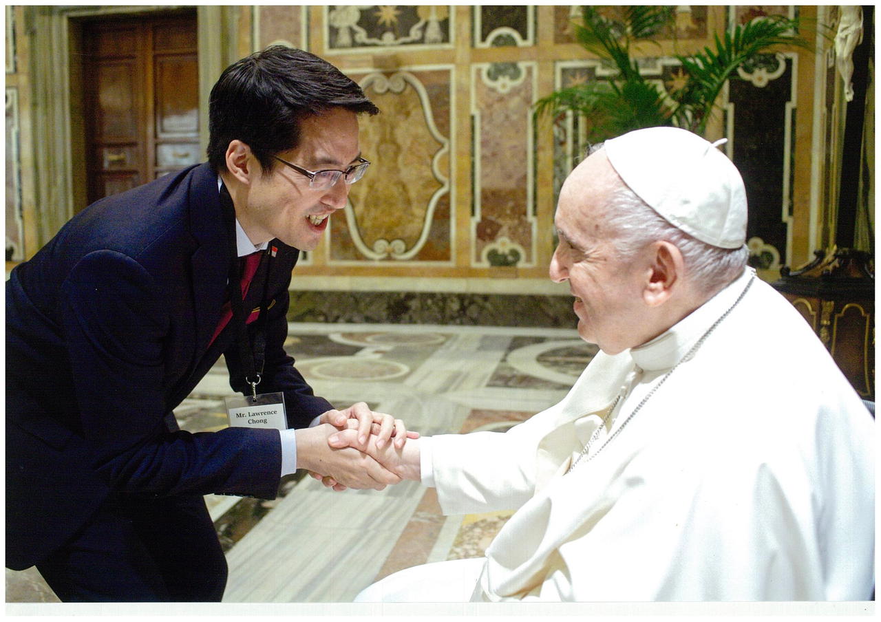 Lawrence Chong and Pope Francis