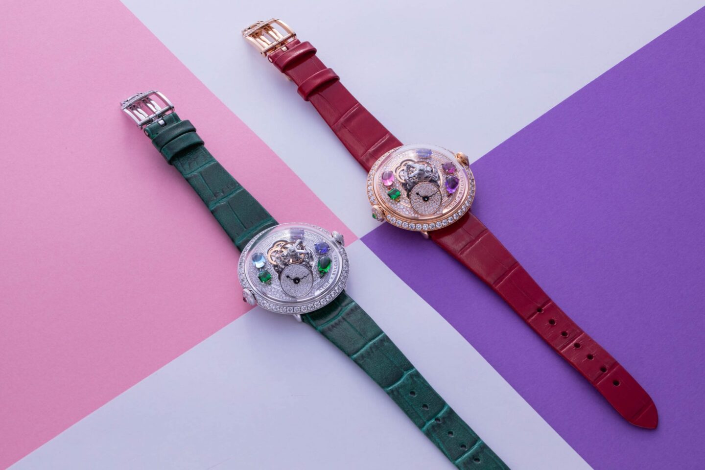 Legacy Machine FlyingT Allegra watches are the result of and exceptional partnership between MB&F and Bvlgari (Credit: The Hour Glass)