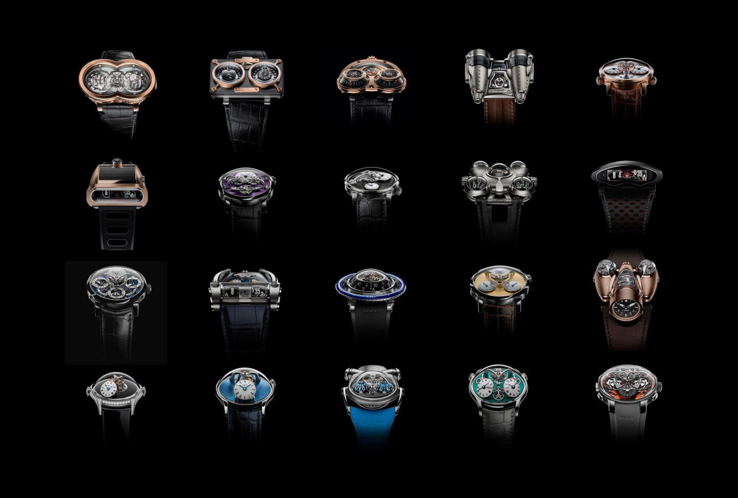 From the HM1 to the LM Sequential EVO — the 20 calibres that MB&F has designed and produced in the last 17 years