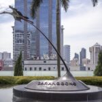 Burung Ranggong sculpture in its fully glory