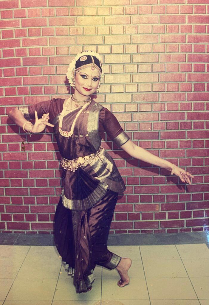 Kavitha Krishnan as a young Bharatanatyam performer