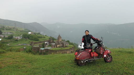 Juvena Huang in Tatev, Armenia