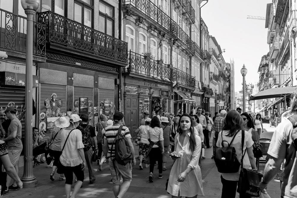 The busy streets of Portugal
