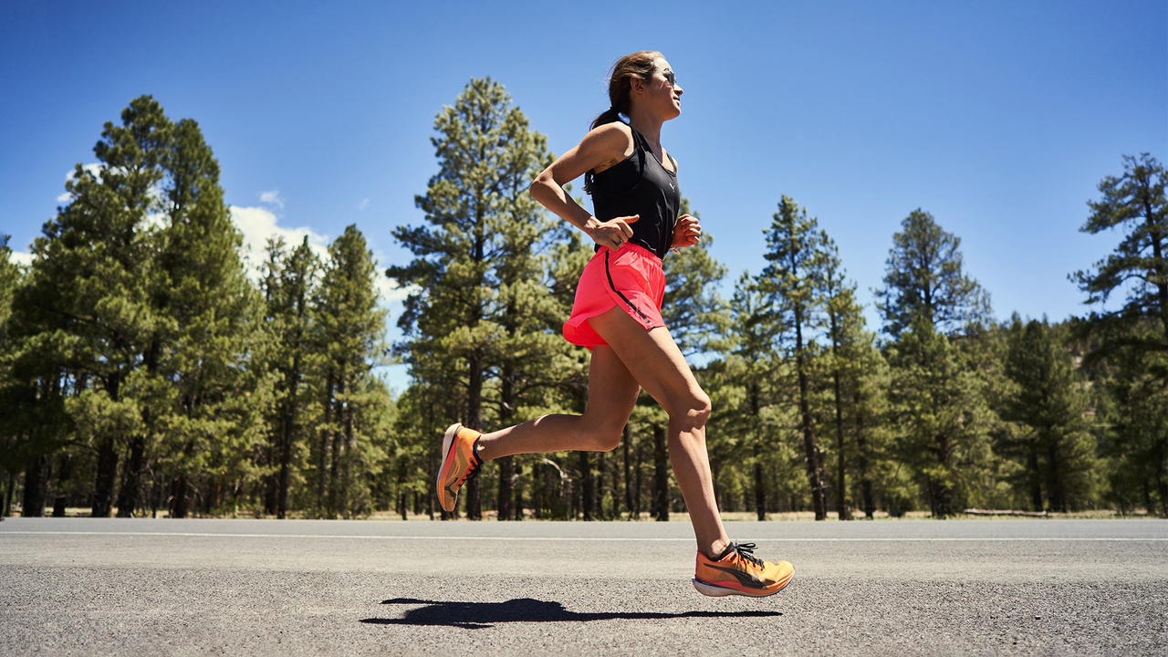 American Olympian Molly Seidel wearing the Puma Deviate NITRO Elite