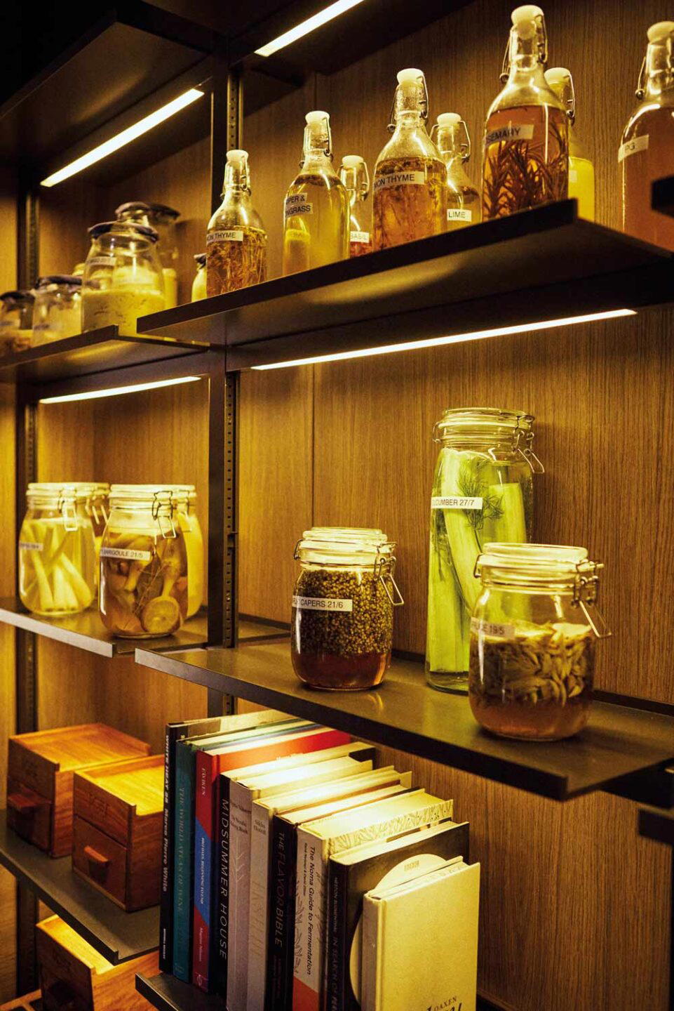 Lancaster is a huge fan of fermentation and has many examples bubbling away in his lab