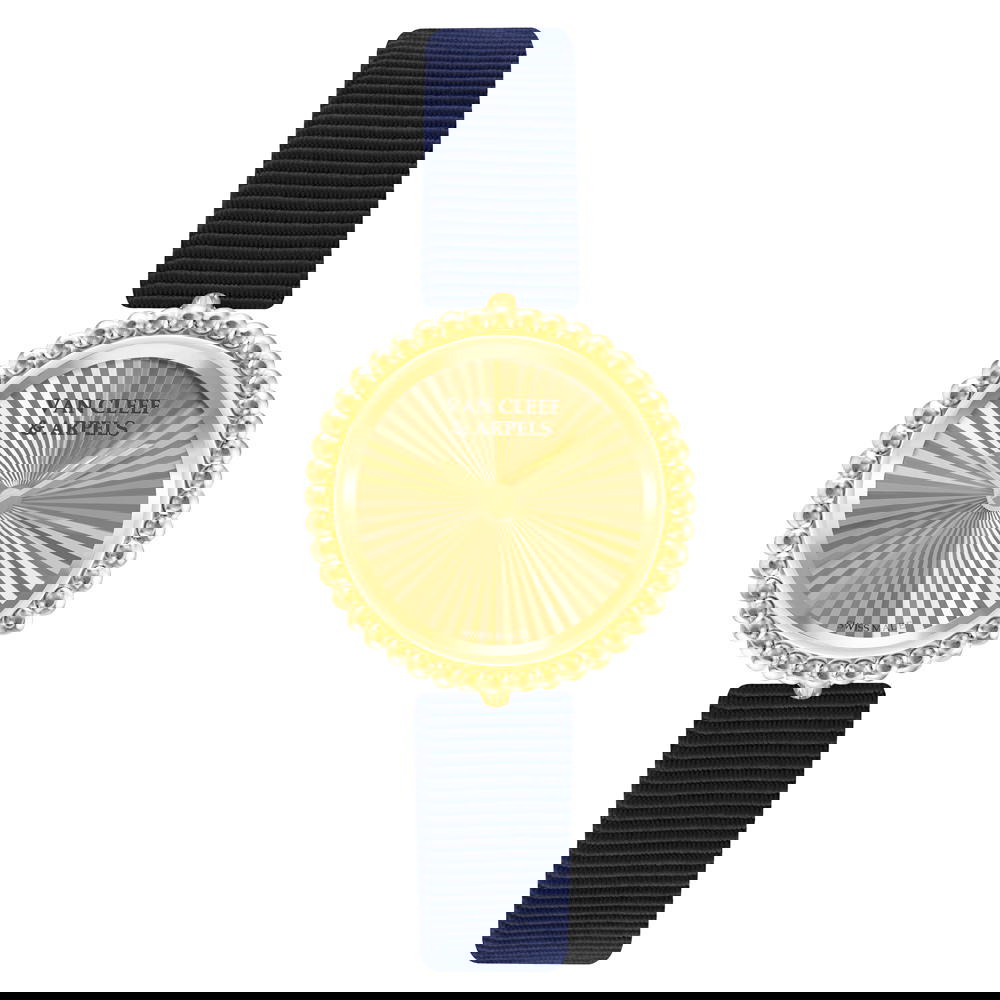 Perlée watch in yellow gold with a solid gold dial, from Van Cleef & Arpels