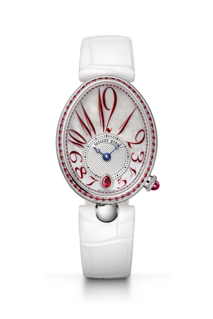 Reine de Naples 8918 in white gold with rubies (Credit: Breguet)