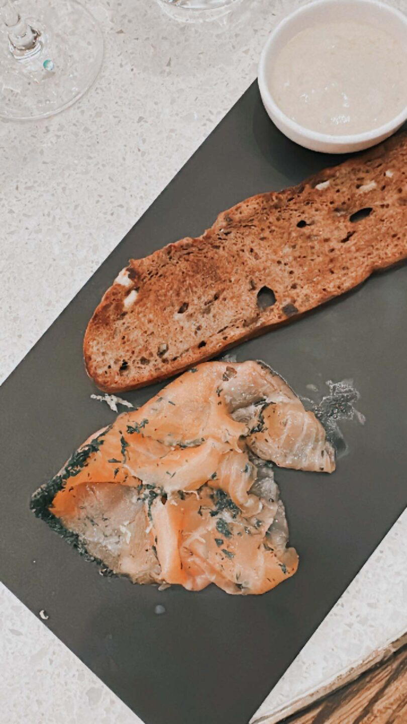 The 72-hour house cured salmon gravlax