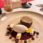 Lava cake with coconut ice cream