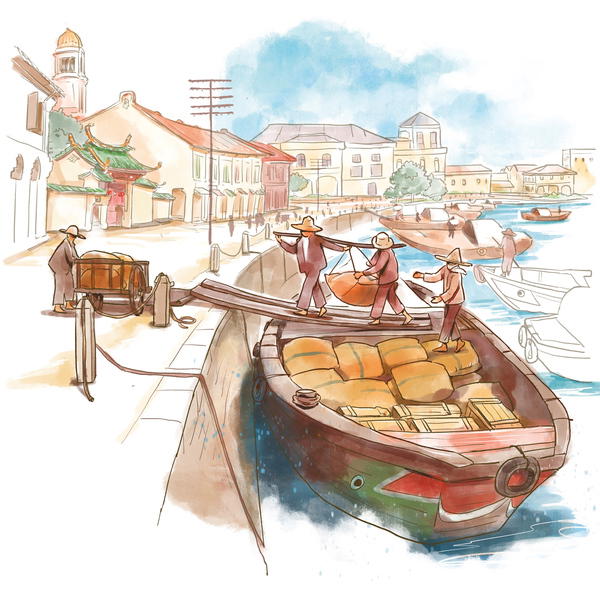 Singapore River in 1965