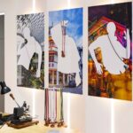 The leather embossing station