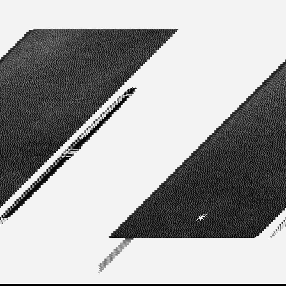 Set with the Meisterstück Classique platinum-coated ballpoint pen and notebook, from&nbsp;Montblanc