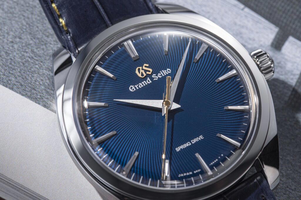 The dial on the Grand Seiko SBGY017 is inspired by the night sky above the Watch Studio (Credit: The Hour Glass)