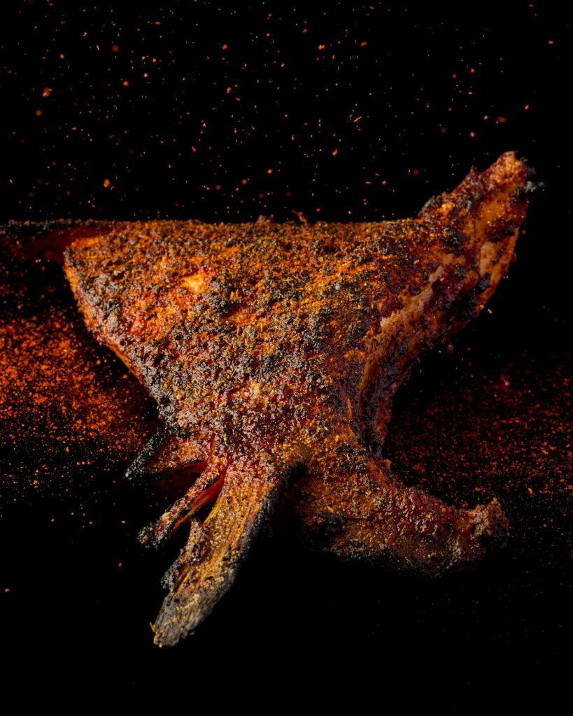 Spiced hamachi collar