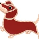 Dachshund clip in rose gold with carnelian and onyx (Credit: Van Cleef & Arpels)