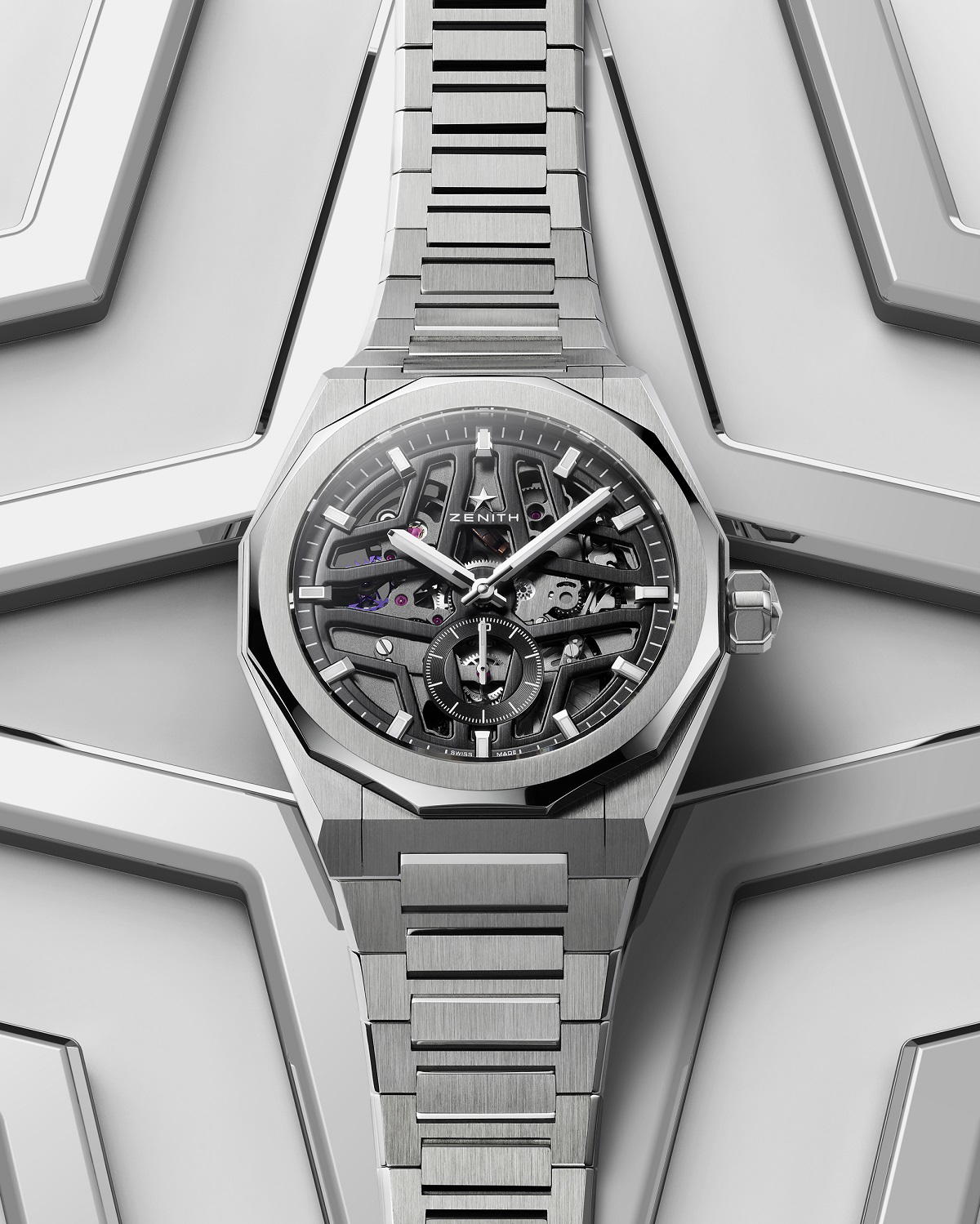 The Defy Skyline Skeleton is the world's first skeleton watch with a tenth-of-a-second indicator (Credit: Zenith)
