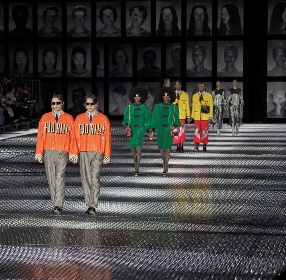 Michele's final runway show for Gucci featured a headline-grabbing line-up of 68 pairs of twins