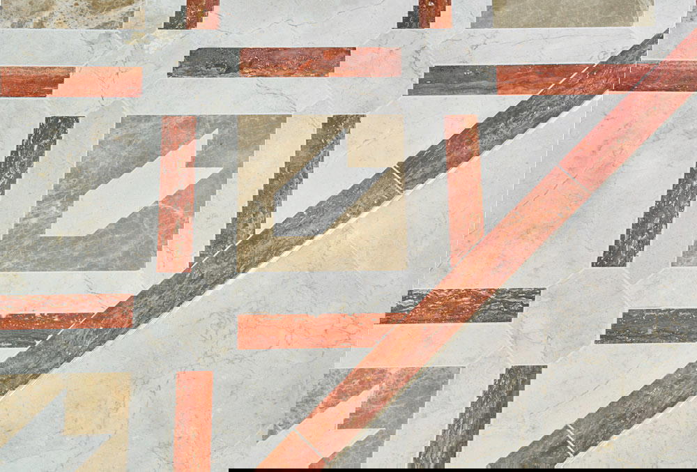 The fox motif is incorporated into the floor tiles