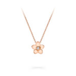 Wild Flower mini pendant in rose gold with diamond