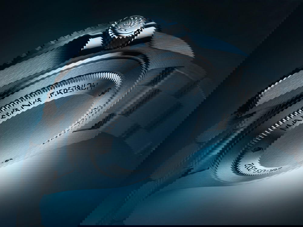 The two expeditions to Challenger Deep are commemorated on the case back