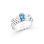The Au Bord de la Plage in silver with blue topaz, from&nbsp;Mauboussin
