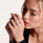 The Ta Beauté me Submerge ring in white and yellow gold with pavé diamonds, from&nbsp;Mauboussin