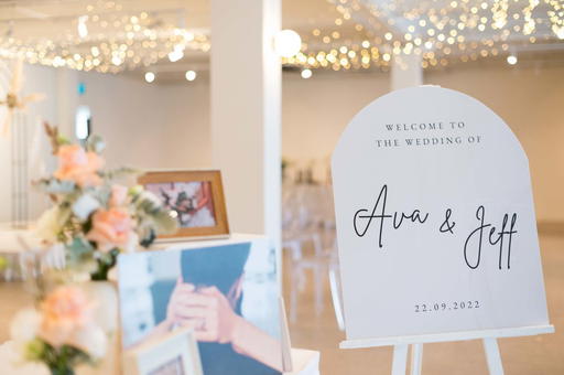 A reception table at a wedding