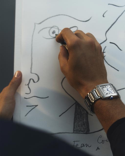 Tank Française large model in stainless steel (Credit: Cartier)