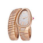 Single tour variant of Serpenti Tubogas Infinity in rose gold with diamonds (Credit: Bulgari)