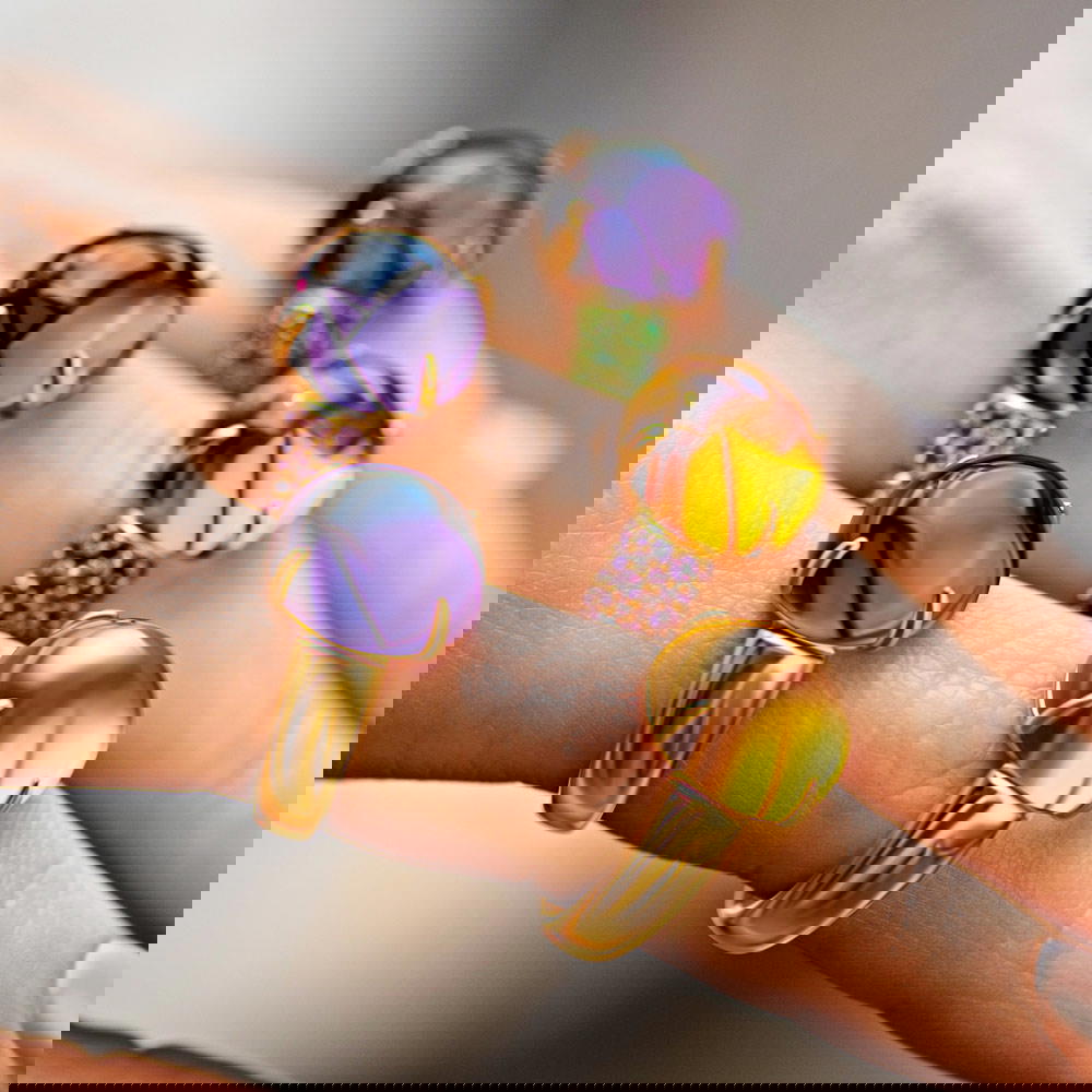 Amethyst and citrine rings in yellow gold (Credit: D&A Jewellery)