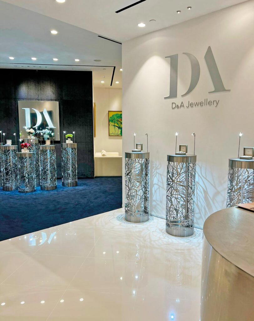 D&A Jewellery’s flagship boutique at Ion Orchard is its first retail space and features an impressive collection of Colombian emeralds (Credit: D&A Jewellery)